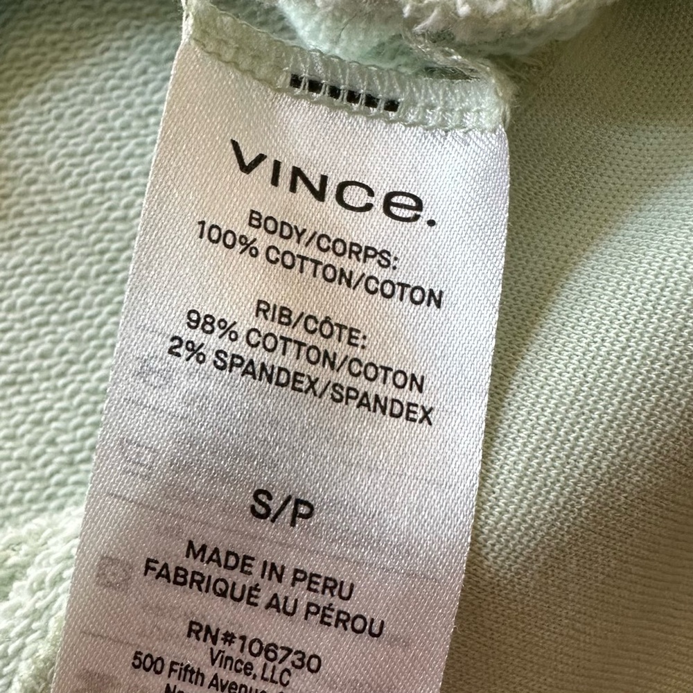 Vince Drop Shoulder Pullover 100% Cotton Sweater Small - Picture 8 of 9